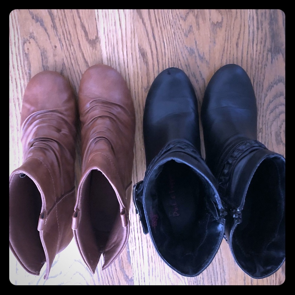 Women’s booties size 7 1/2- black and brown